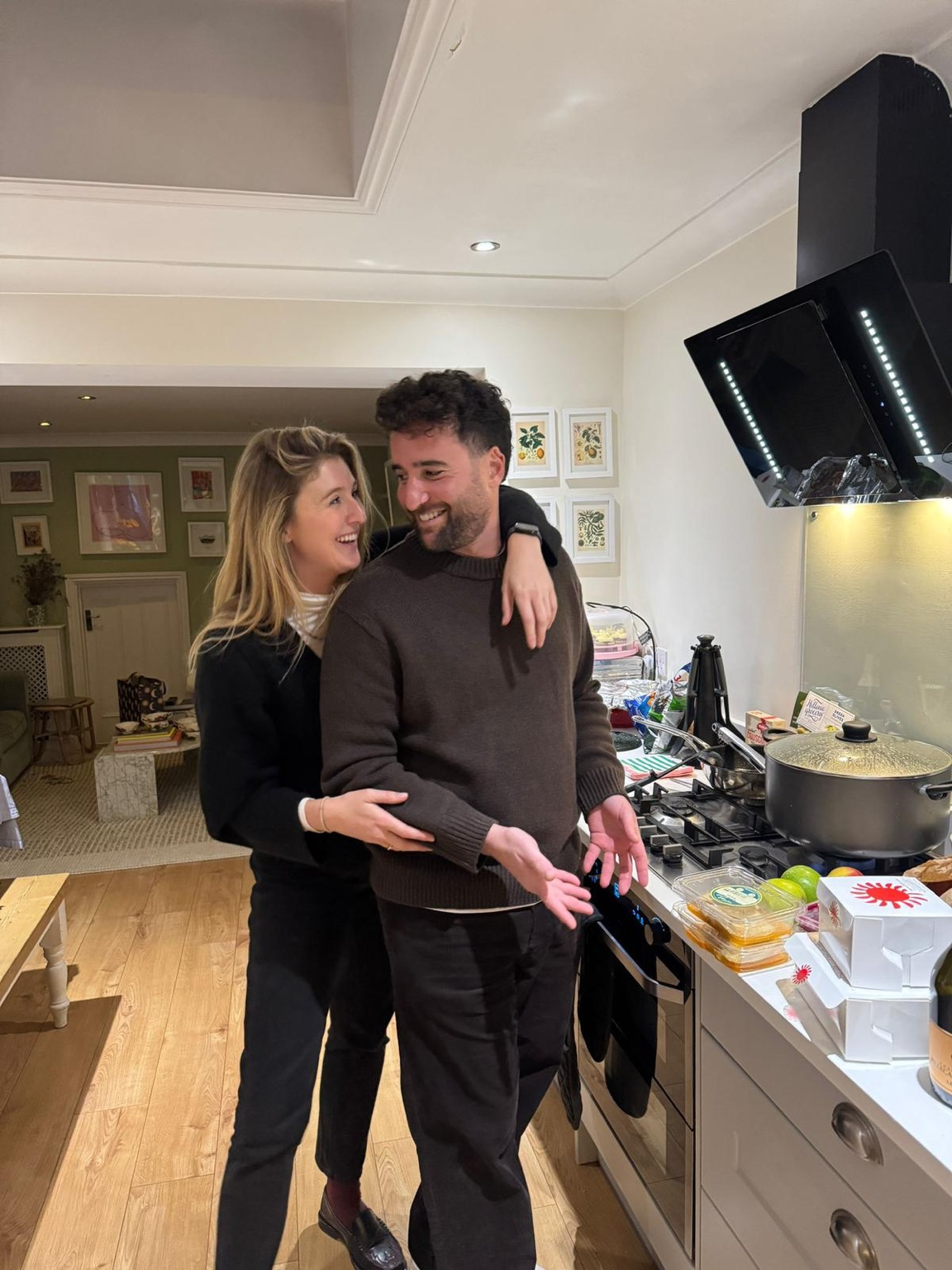 Gal and Chloe cooking in a kitchen
